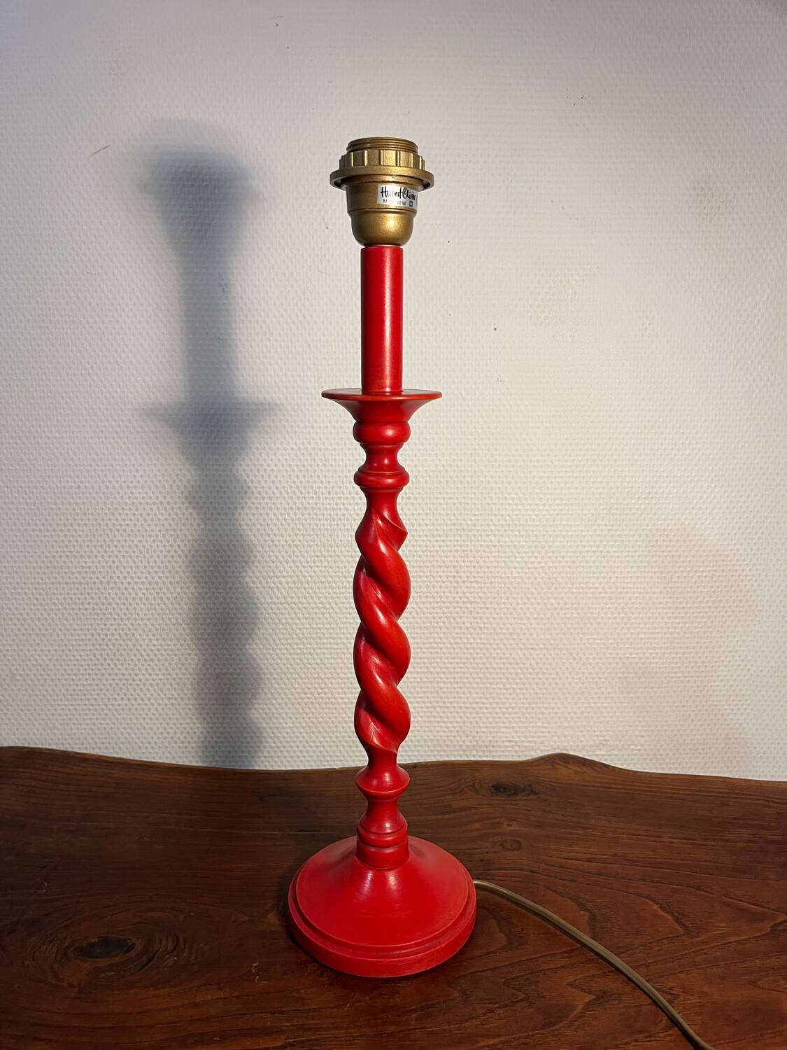 Hubert Olivier turned wooden lamp base