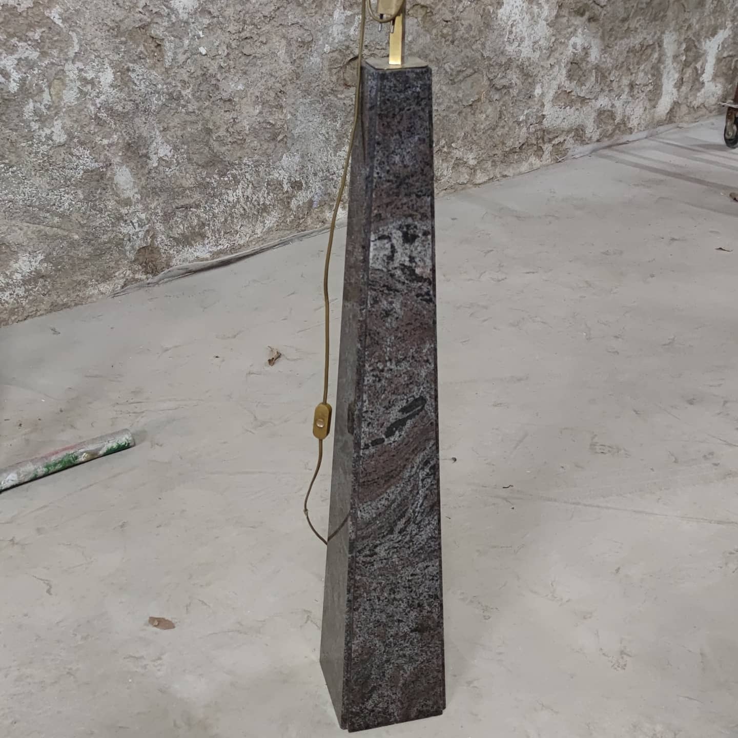 Blue grey marble lamppost circa 1980