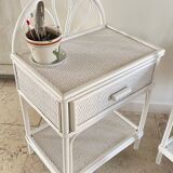 Pair of Vintage Rattan Bedside Tables