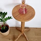 Solid pine wood pedestal table 1940s
