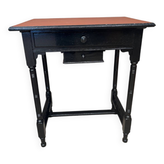 Small black pedestal or console table