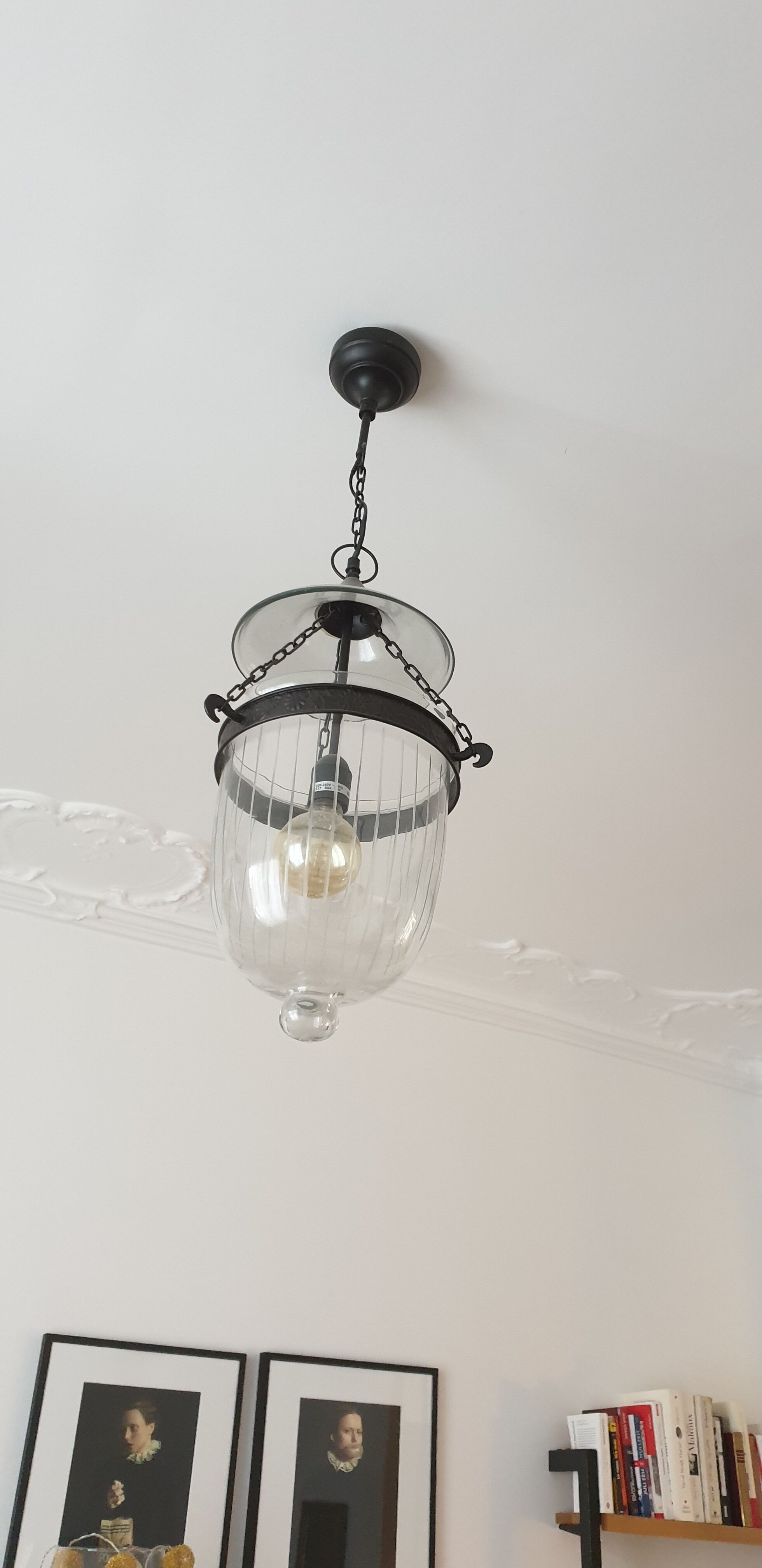 Glass globe hanging
