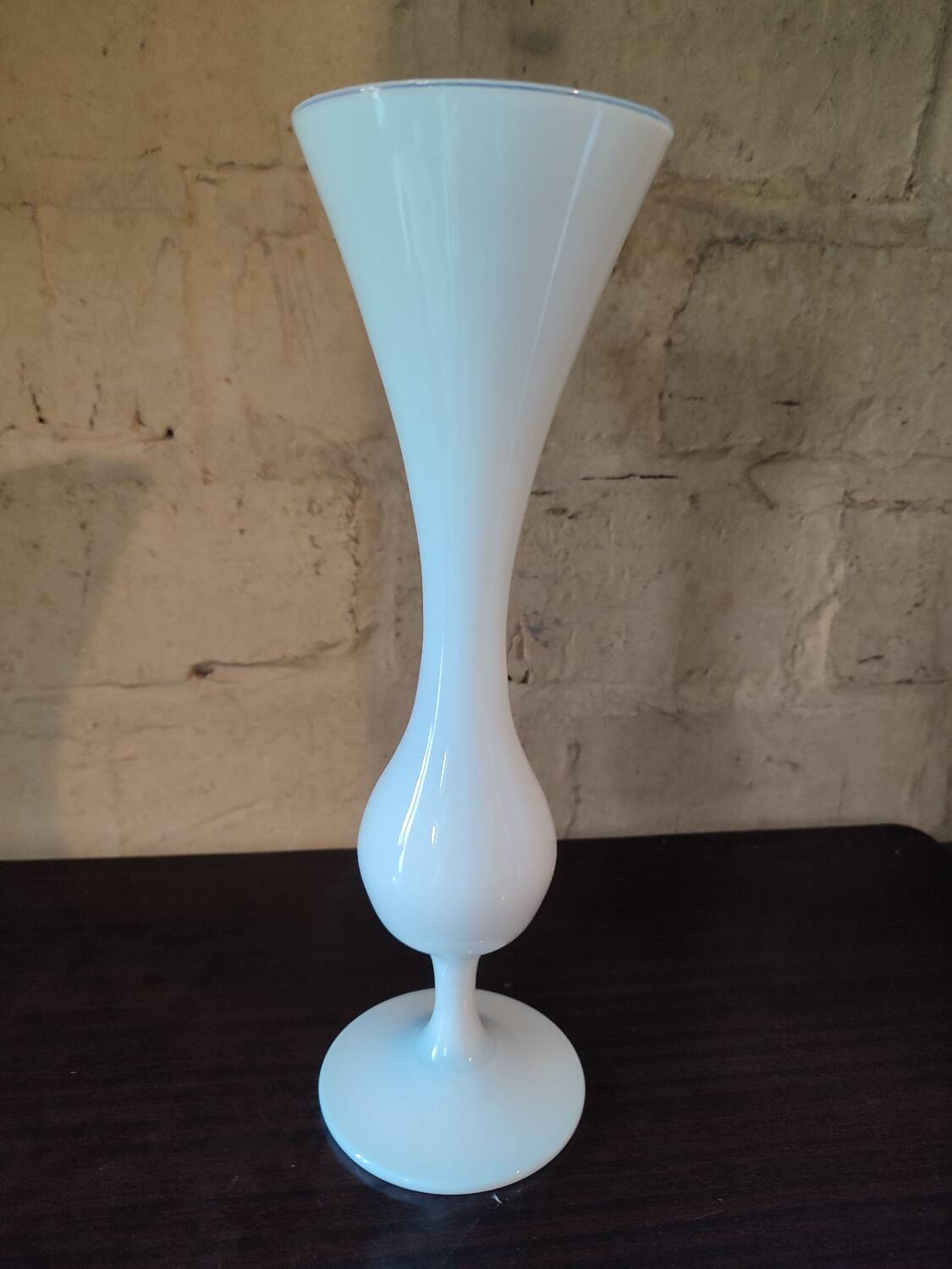 White Opaline Vase 1970s