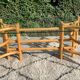 1970s rattan and glass coffee table