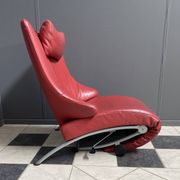 Foldable red relax chair by Stefan Heiliger model Solo 699 for WK Wohnen