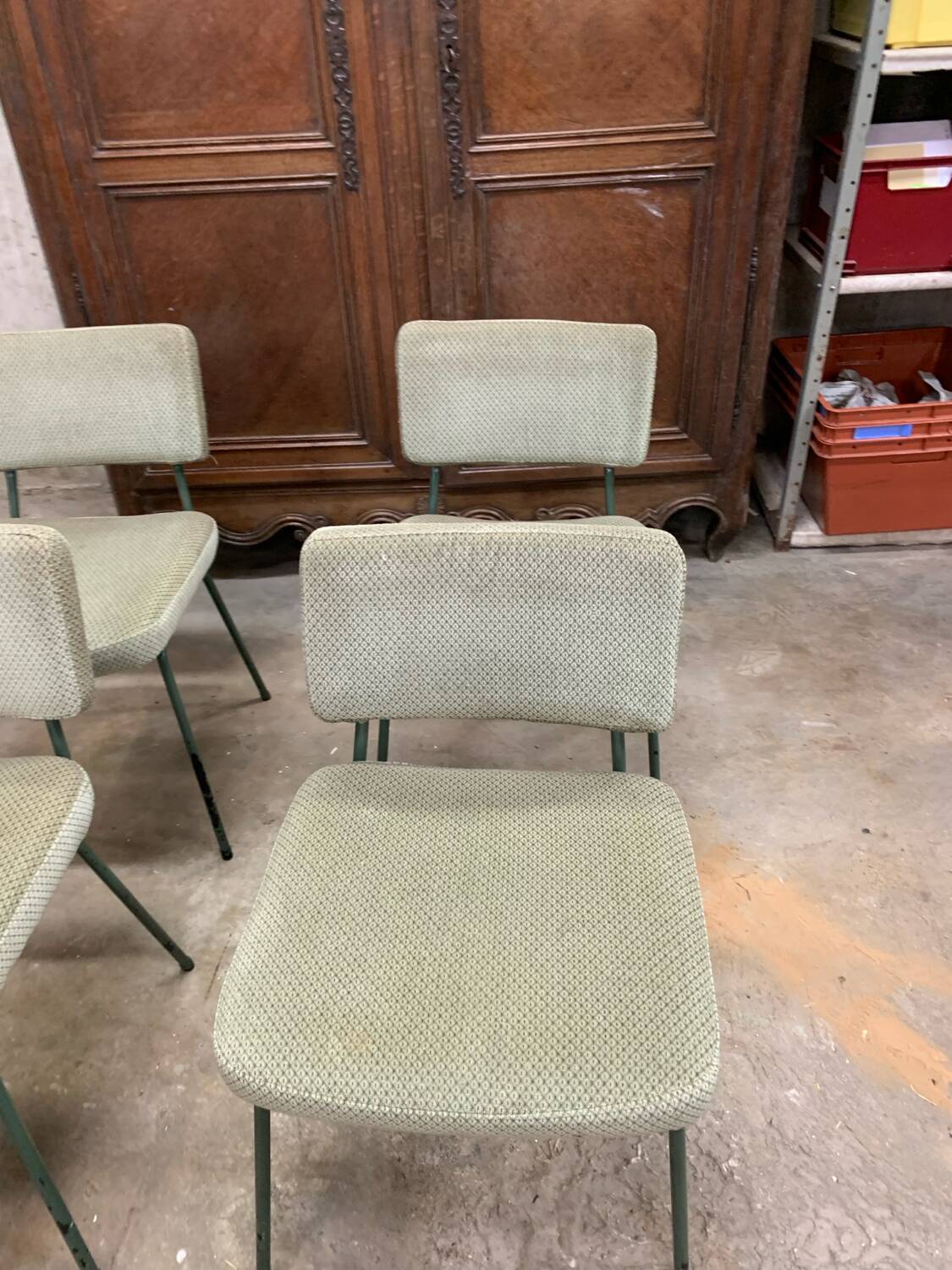6 Chaises Design André Simard Airborne Vintage
