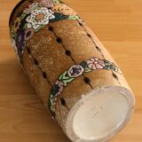 Handmade marked ceramic floor vase, vintage from the 70s