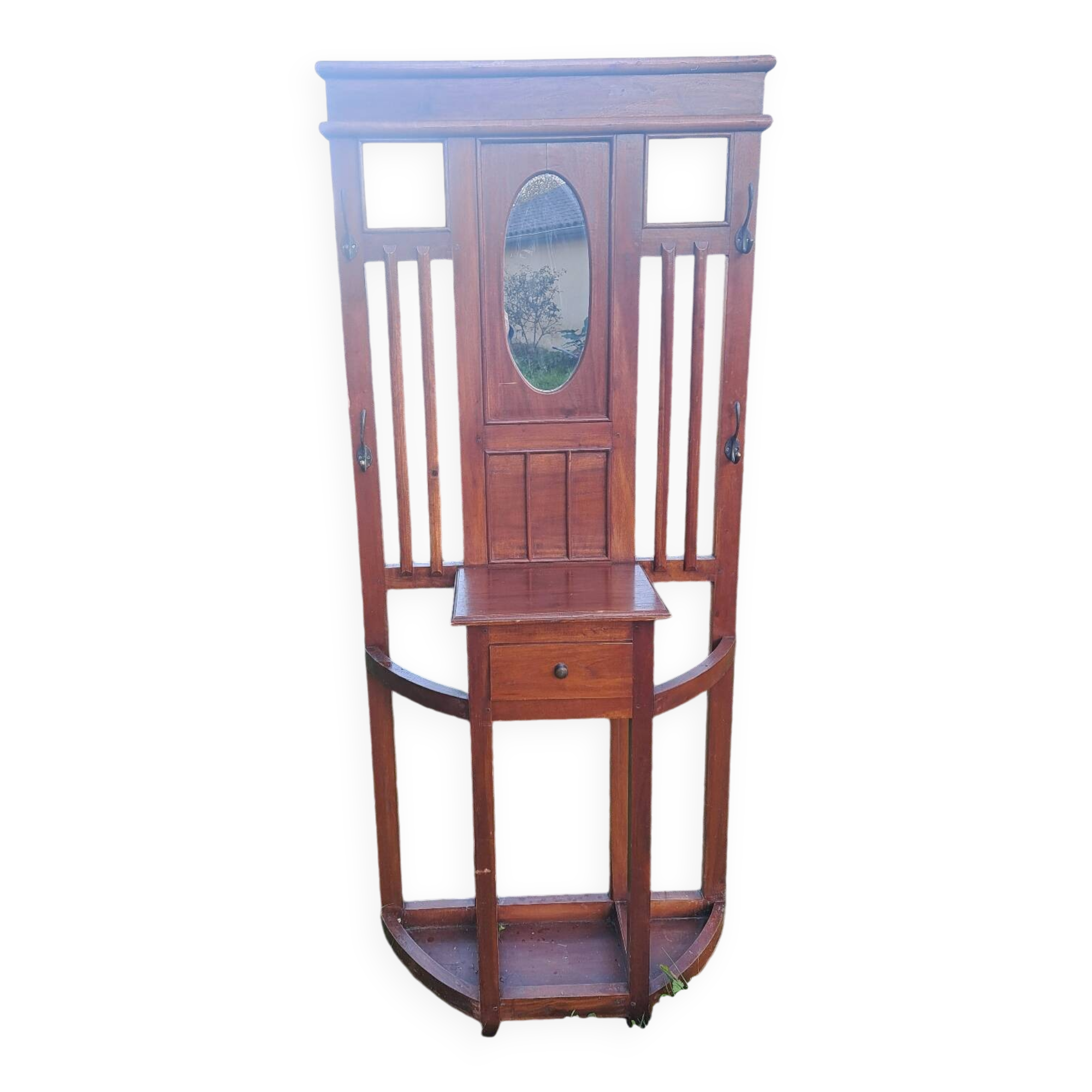 Art Deco mahogany cloakroom