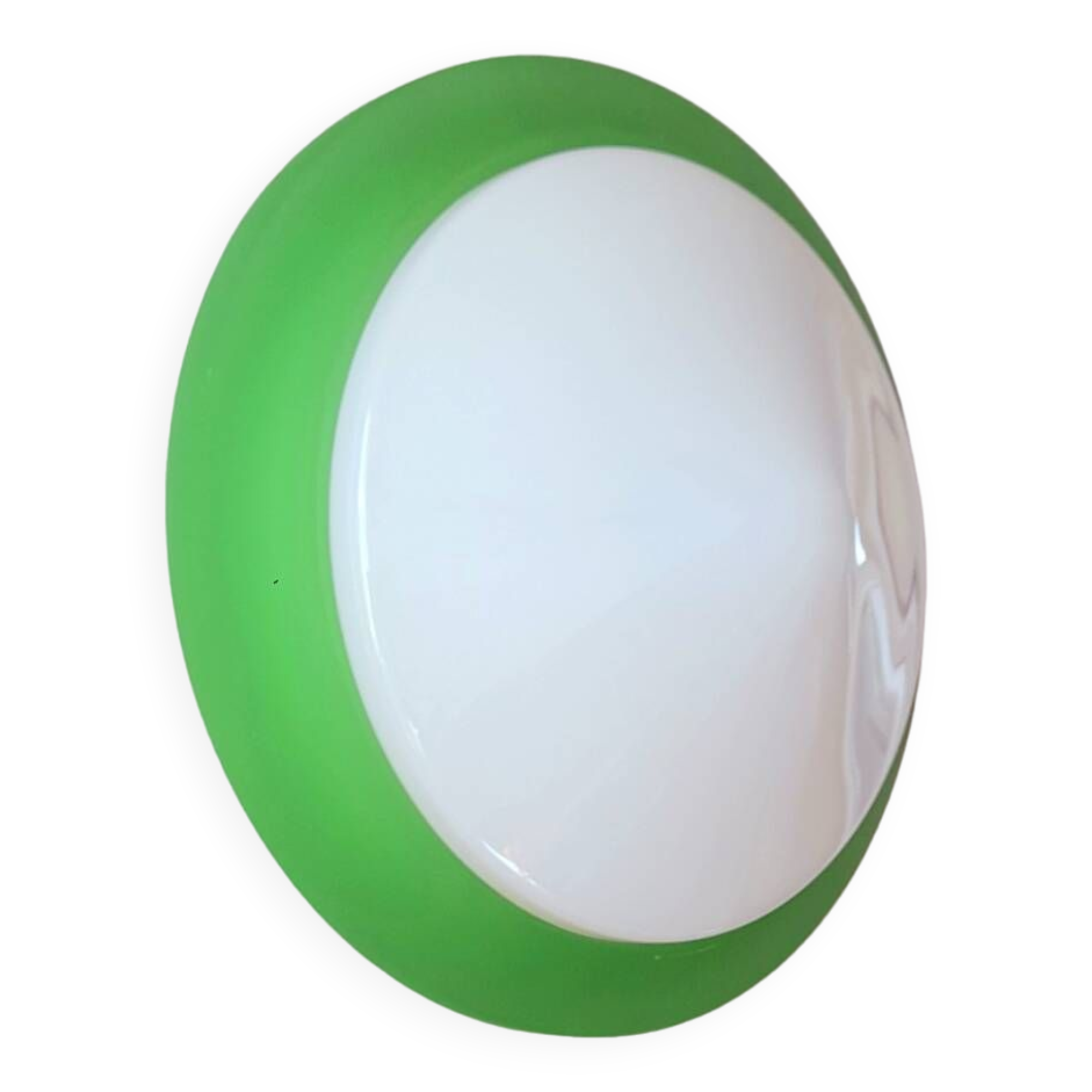 Glass and opaline wall lamp Italy 70s