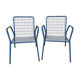 Pair of garden iron armchairs