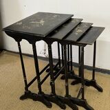 Set of 4 wooden nesting tables, Napoleon III