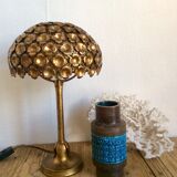 Golden metal lamp, 60s