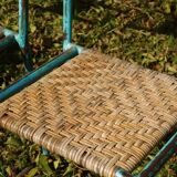 Chaises de jardin en fer forgé et rotin