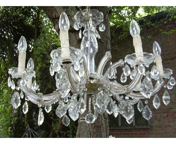 Old Crystal Chandelier Selency Old Crystal Chandelier, Crystal Bobeches For Chandeliers In India