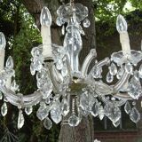 Old crystal chandelier, crystal chandelier