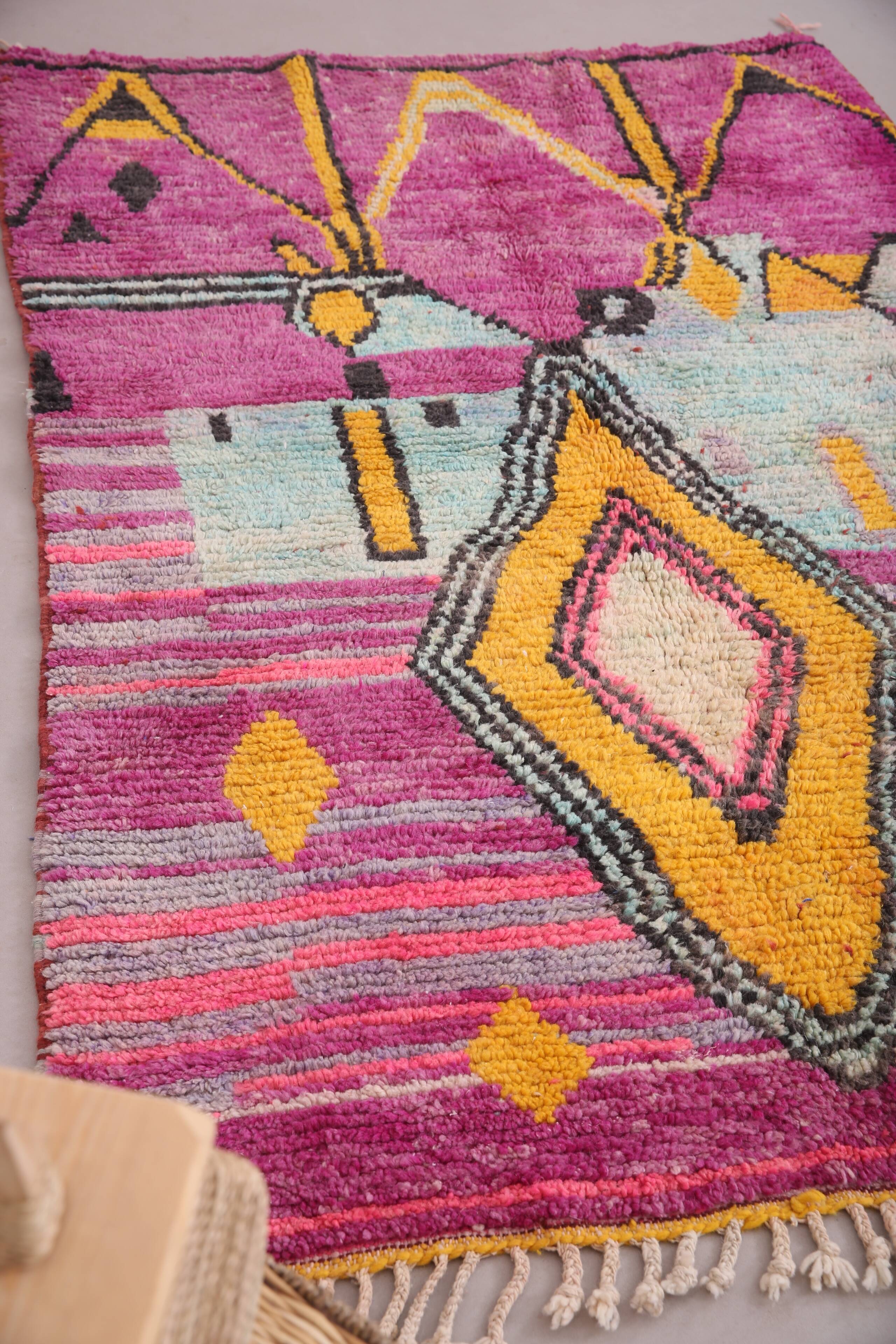 Colorful Contemporary Moroccan rug 134 x 197 cm - Authentic Boujaad Rug