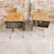 Pair of industrial style bedside table