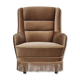 1960s, Danish high back armchair, original upholstery, green velour