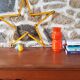 Vase vintage en verre orange