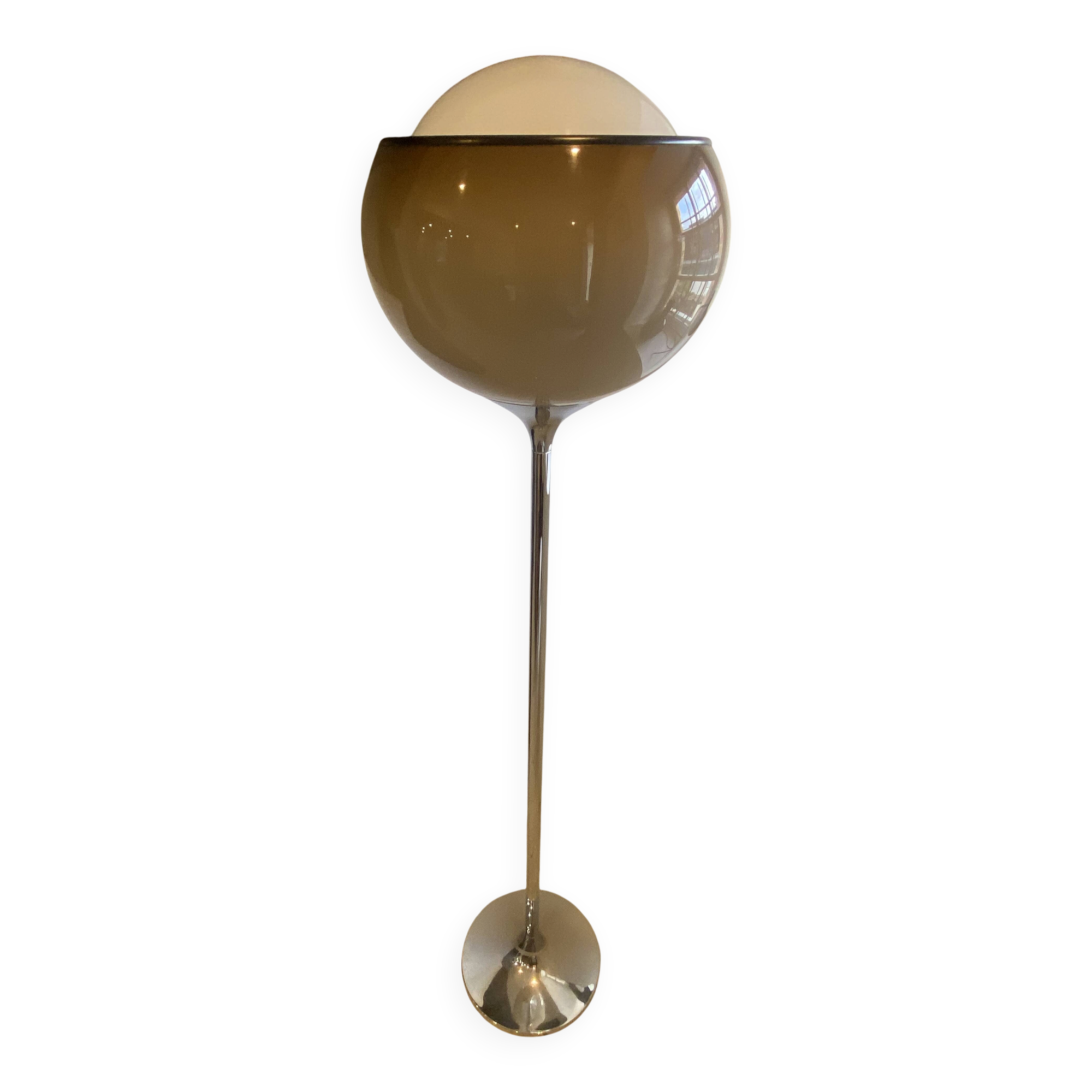 Chrome floor lamp Guzzini vintage 1960