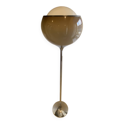 Lampadaire chromé Guzzini vintage 1960