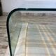 Curved glass design coffee table
