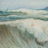 Painting on wood "seaside"
