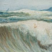 Painting on wood "seaside"