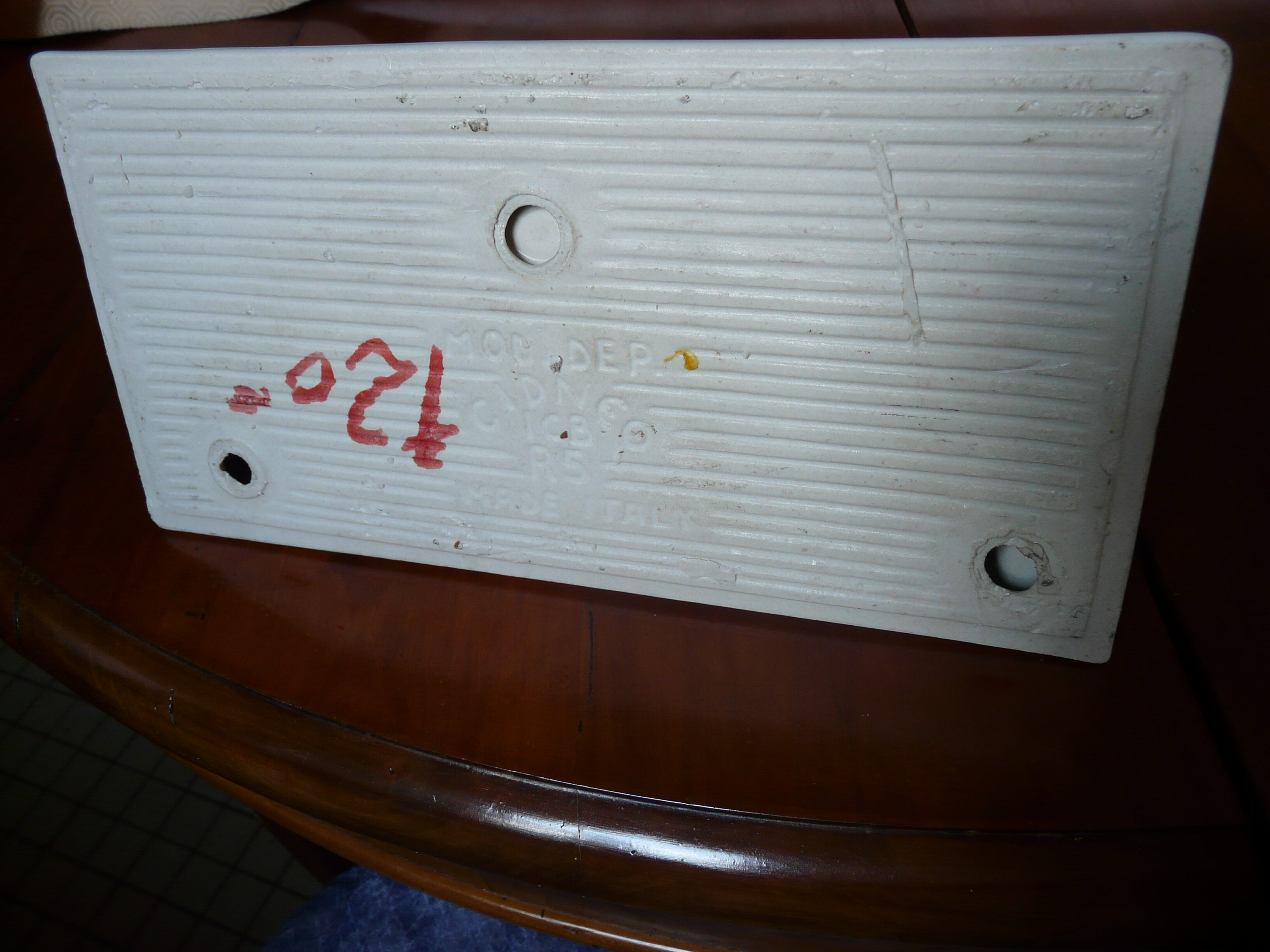 Vintage white bathroom wall shelf