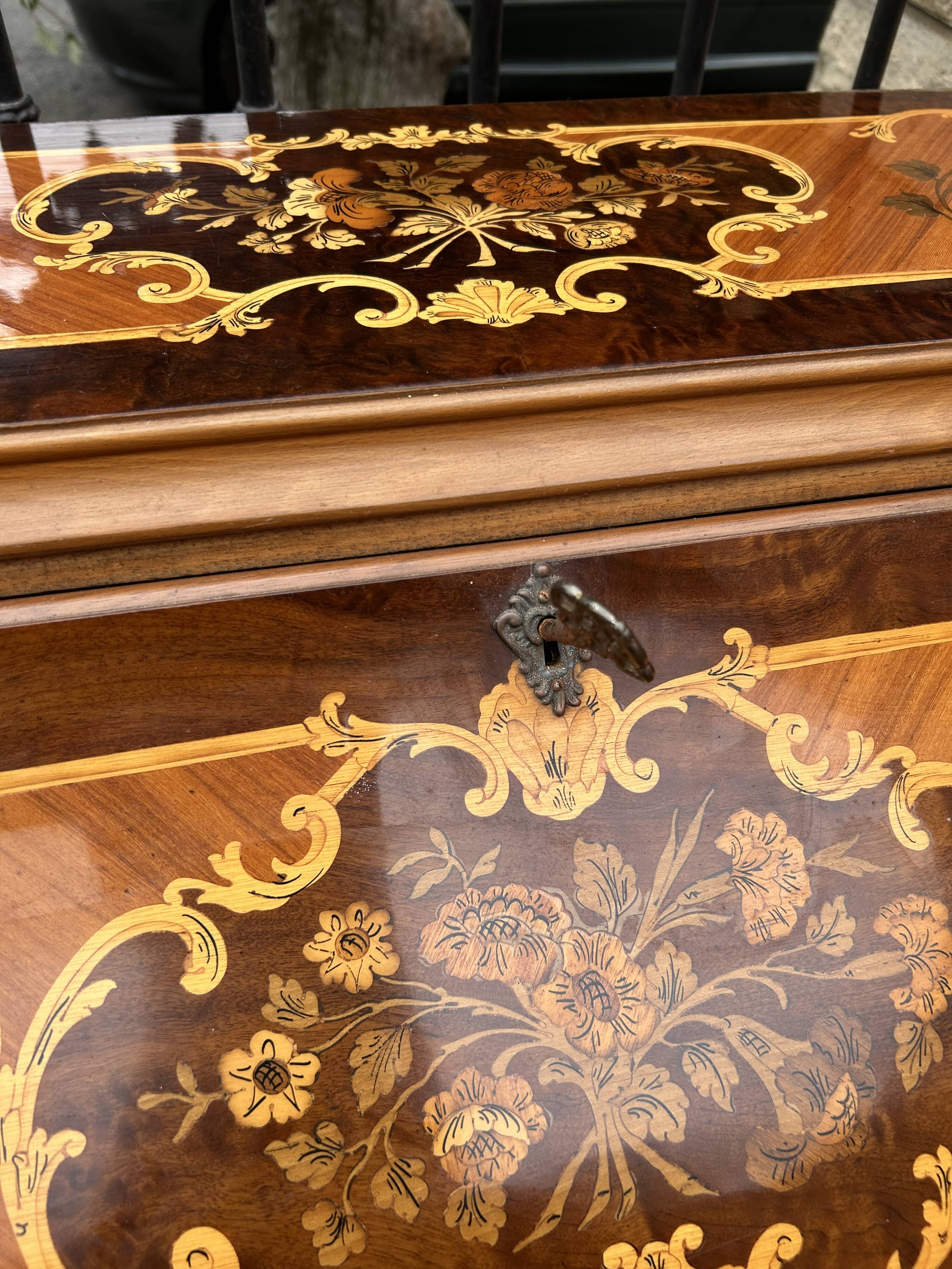 Marquetry desk from the 90s
