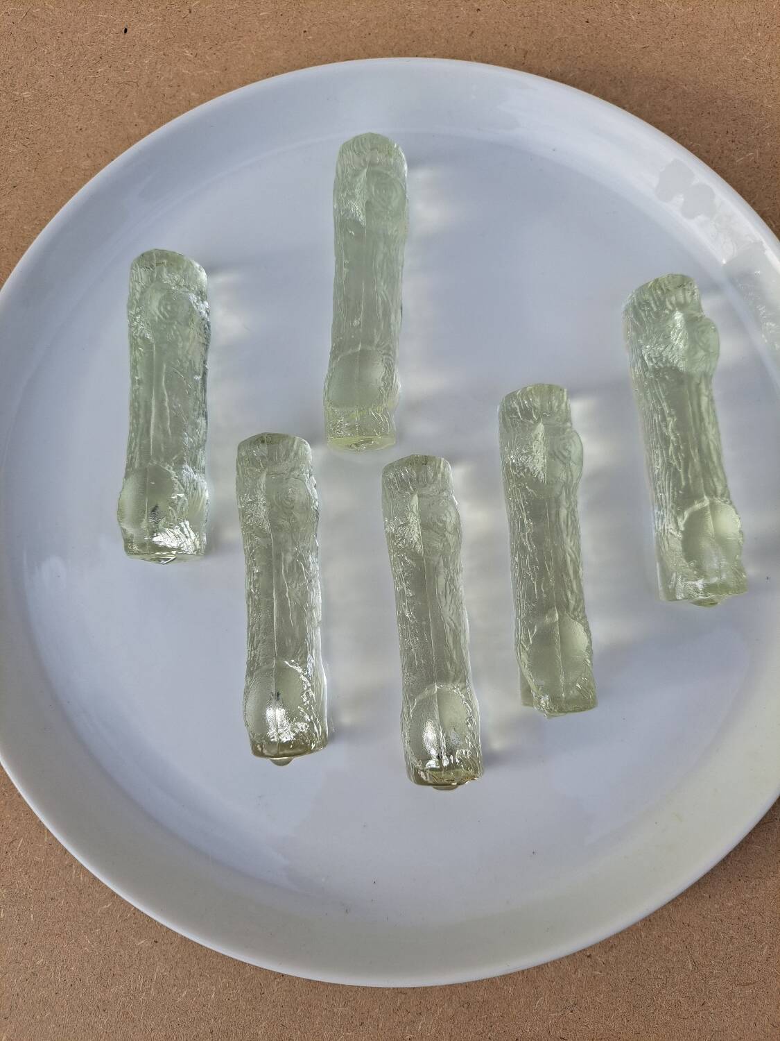 6 Vintage crystal knife holder