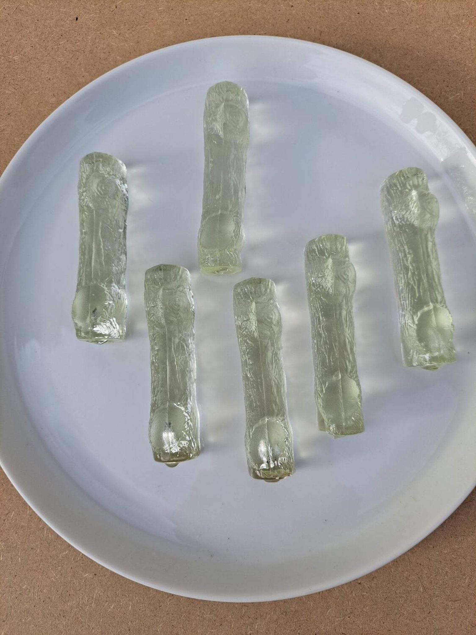 6 Vintage crystal knife holder
