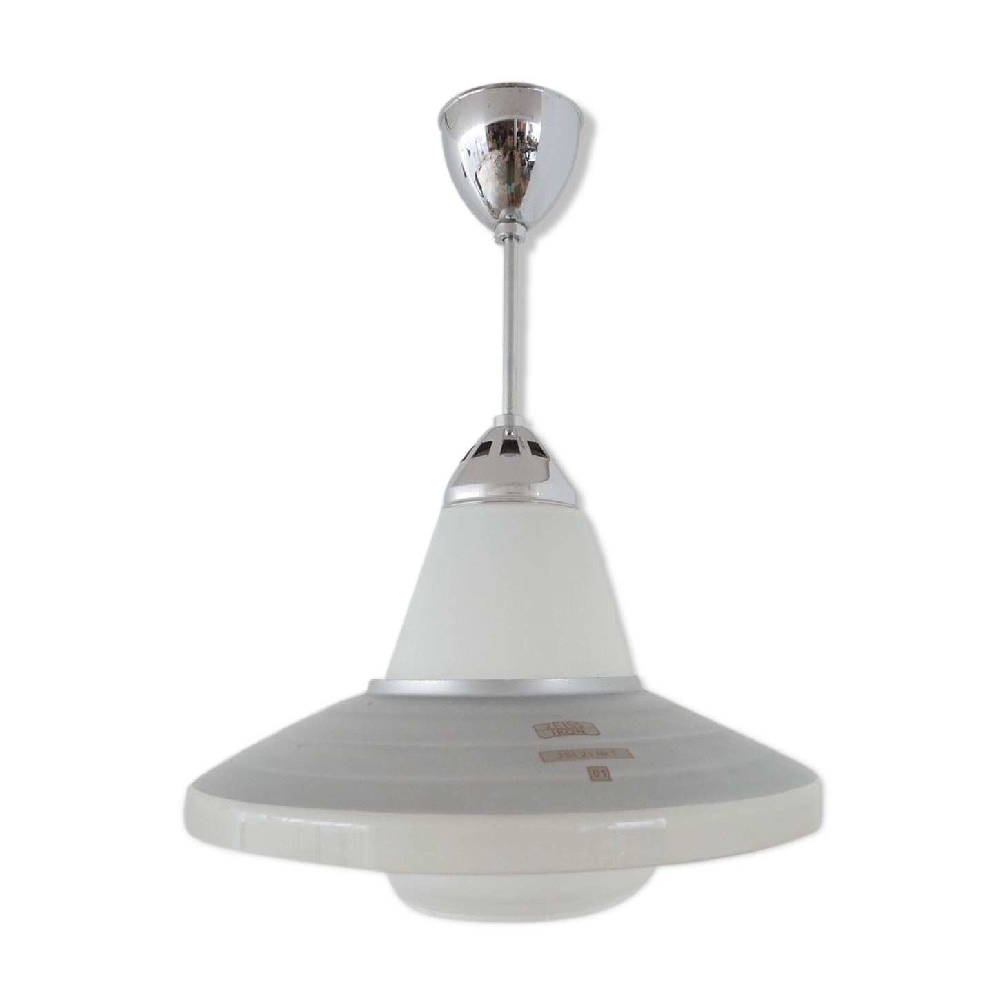 German Zeiss Ikon Two Tone Glass Mirrored Pendant