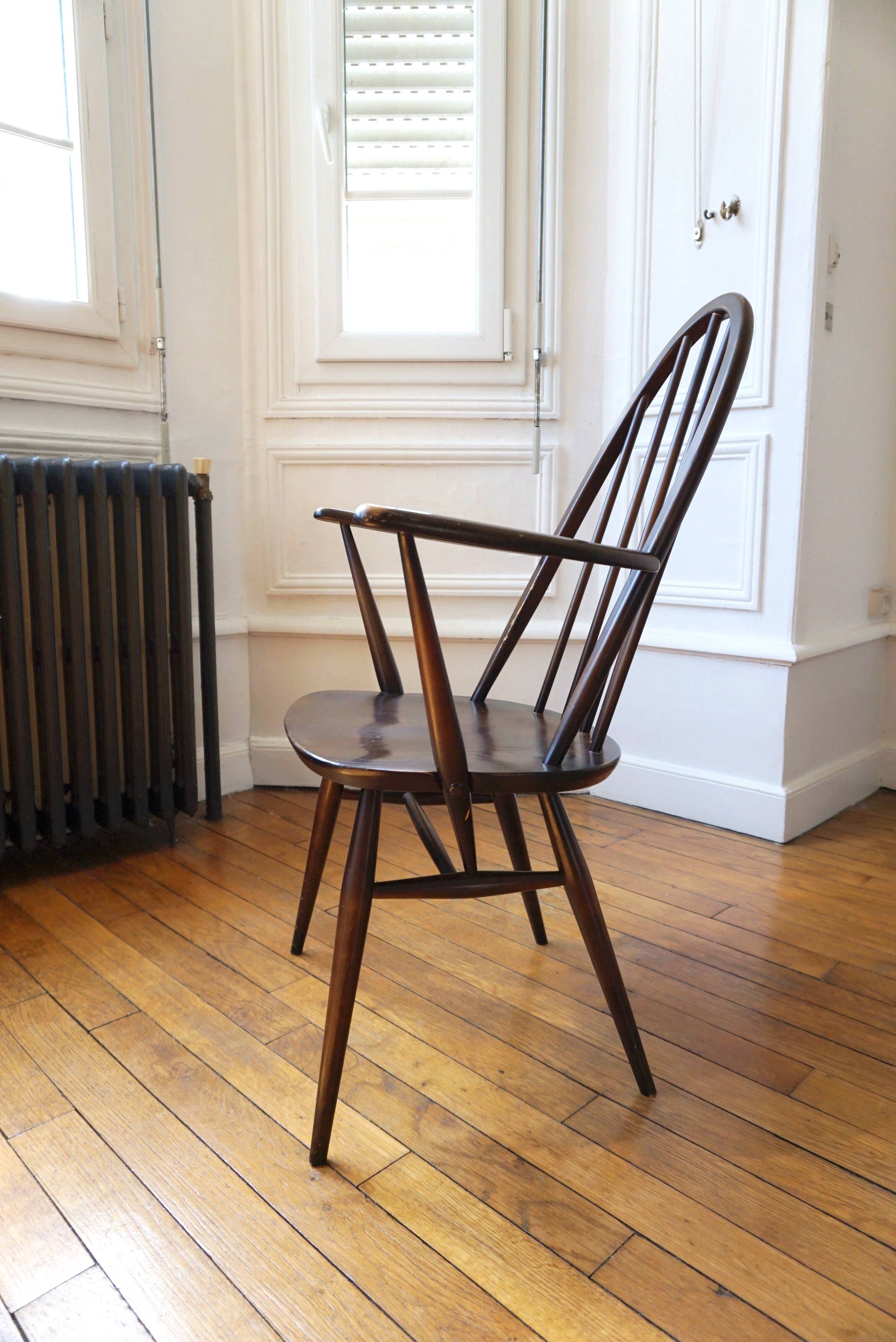 Ercol armchair with armrests model windsor quaker 60s