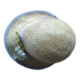 Chapeau en paille style canotier femme
