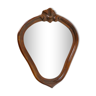Mirror with wood frame 34x27cm