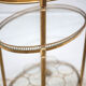 Brass service 3 floors, trolley with wheels
