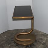 Italian brass and black laminated trolley
