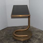 Italian brass and black laminated trolley