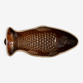 Plat à terrine vintage en céramique en forme de poisson