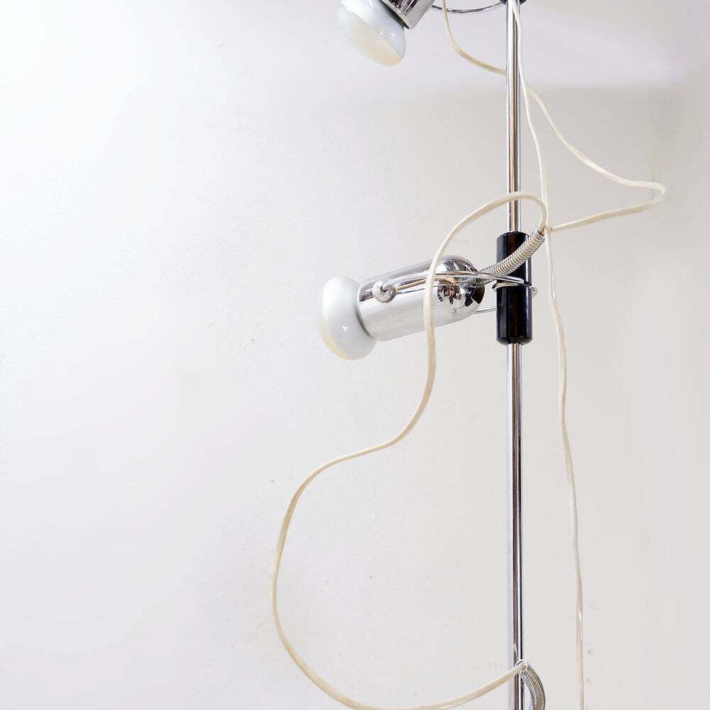 "Cielo-Terra" chrome floor lamp adjustable by Francesco Fois for Reggiani, 1960s