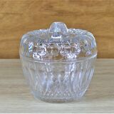 50s sugar bowl in cut glass - Vintage sugar bowl