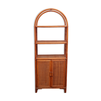 Large rattan shelf - 2 doors