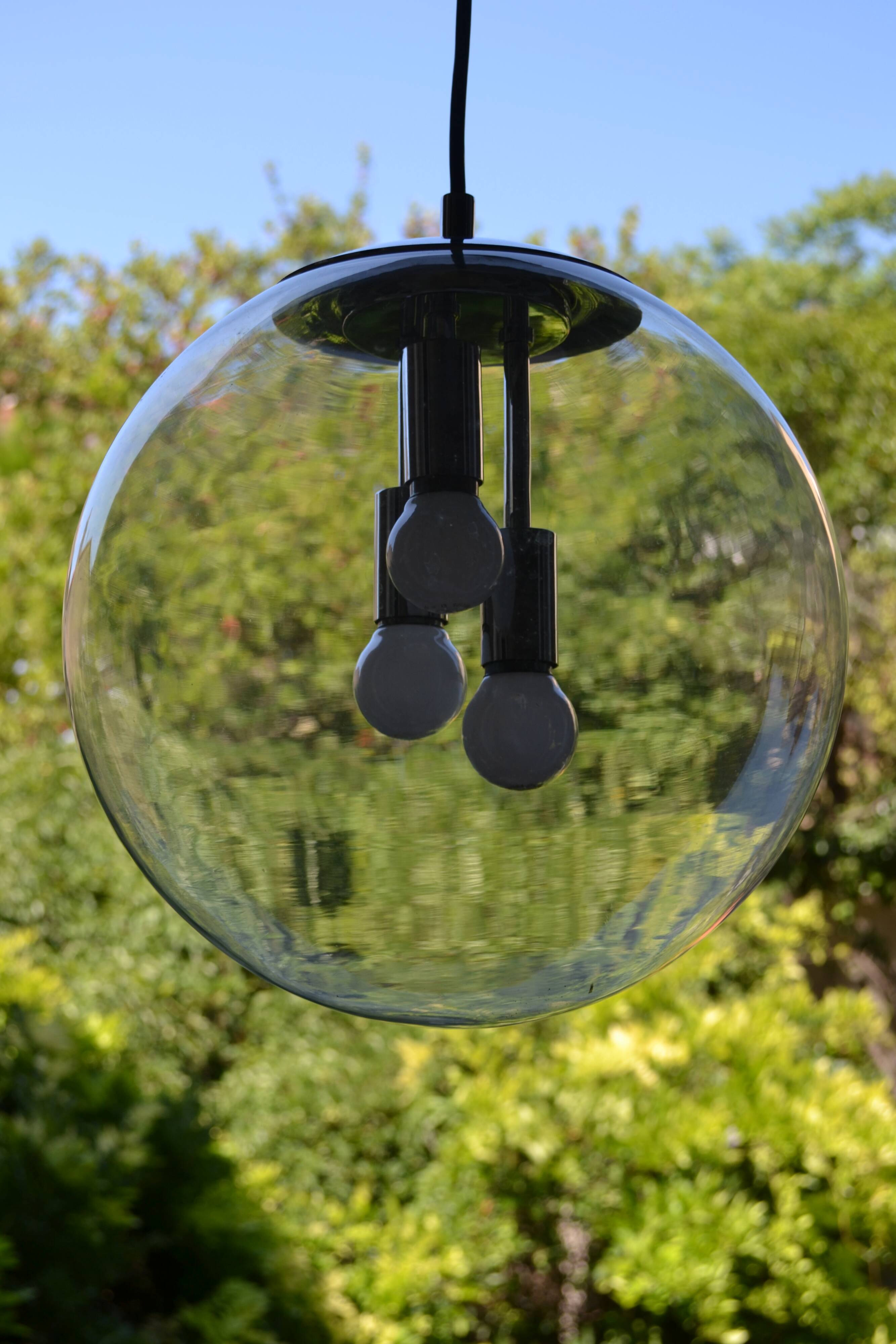 Chandelier pendant lamp Doria Leuchten West Germany 1960