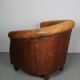 Vintage dutch cognac colored leather club chair