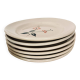 Assiettes à dessert en grès