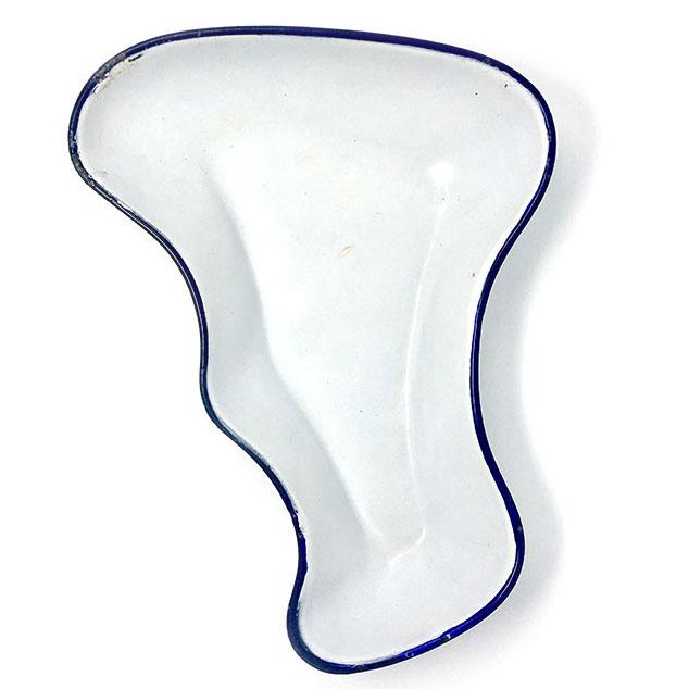 Blue white enamelled aperitif cup