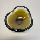 Large Murano Glass "Ochre" 1,1Kg Bowl Shell Ashtray Murano, Italy, 1970s
