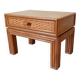 Vintage side table in bamboo and rattan from the 1970s.