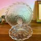 Molded glass pedestal bowl